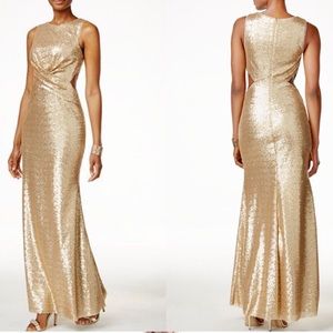 NWT Golden Yellow Small Sequin Dress- Prom- Bridesmaid- Party
